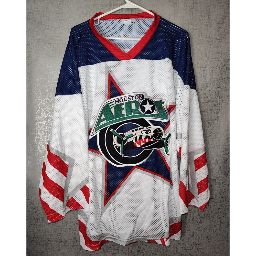 OT Sports Houston Aeros Hockey Jersey Sz L